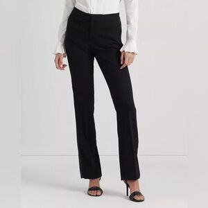 Lauren Ralph Lauren Tuxedo Stripe Straight Leg Pants Women’s Size 12 Black EUC